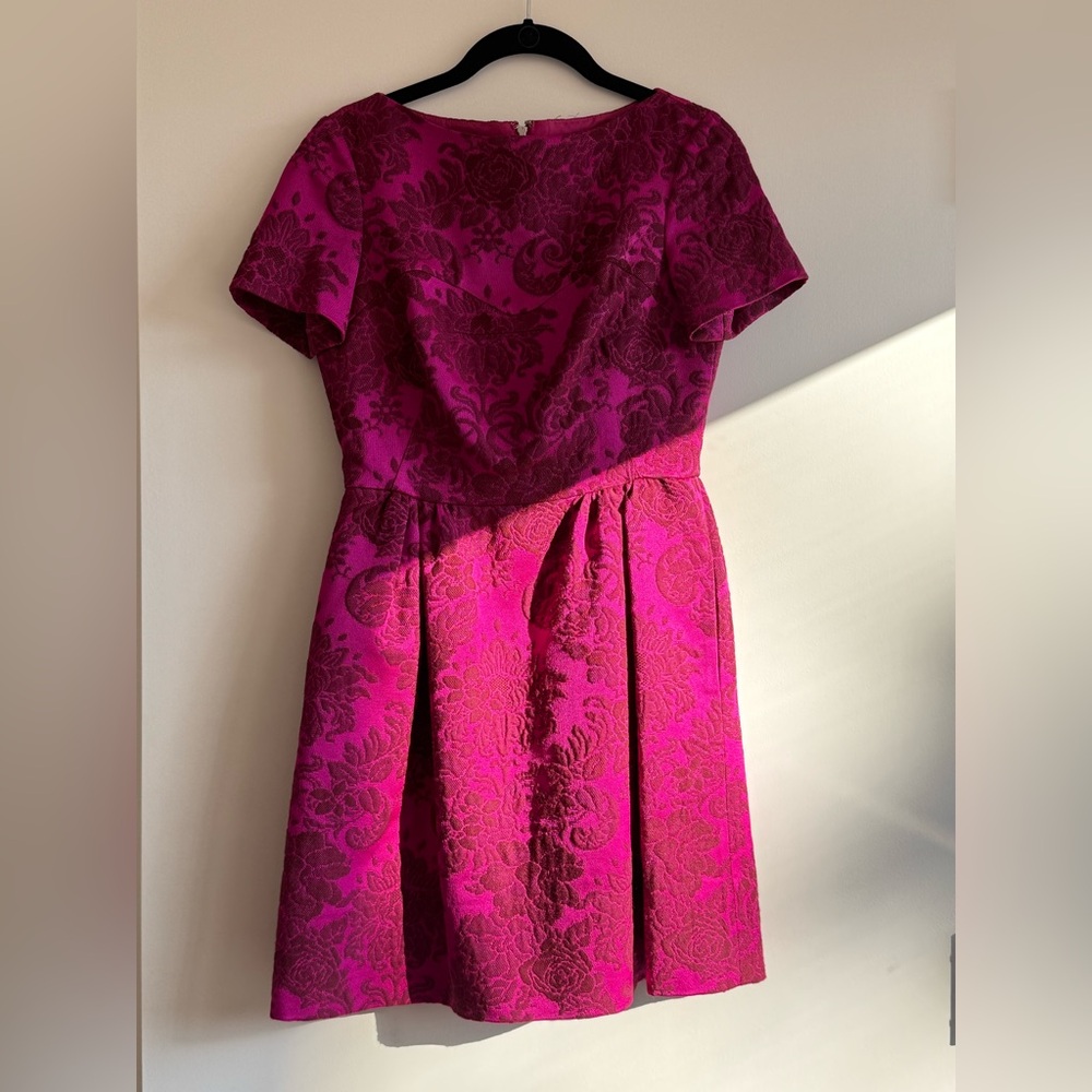 Jill Stuart Fuchsia Jacquard Dress